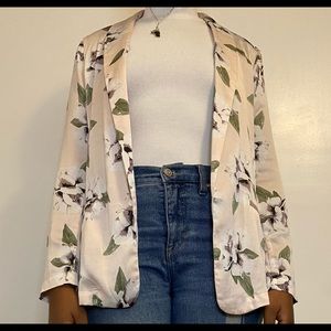 Baby Pink Floral Blazer.